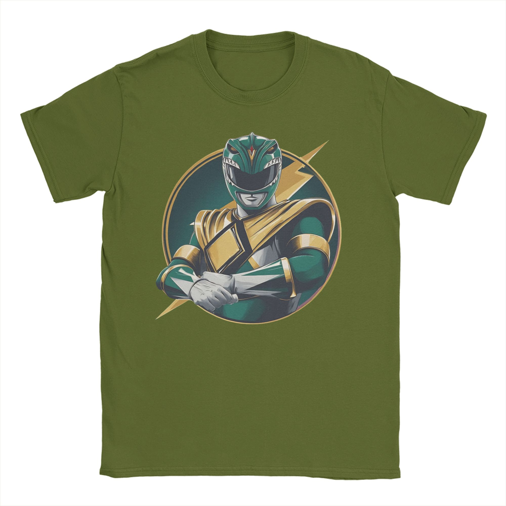 Anime Cosplay Ideas Male - Green Power Rangers T Shirt Men