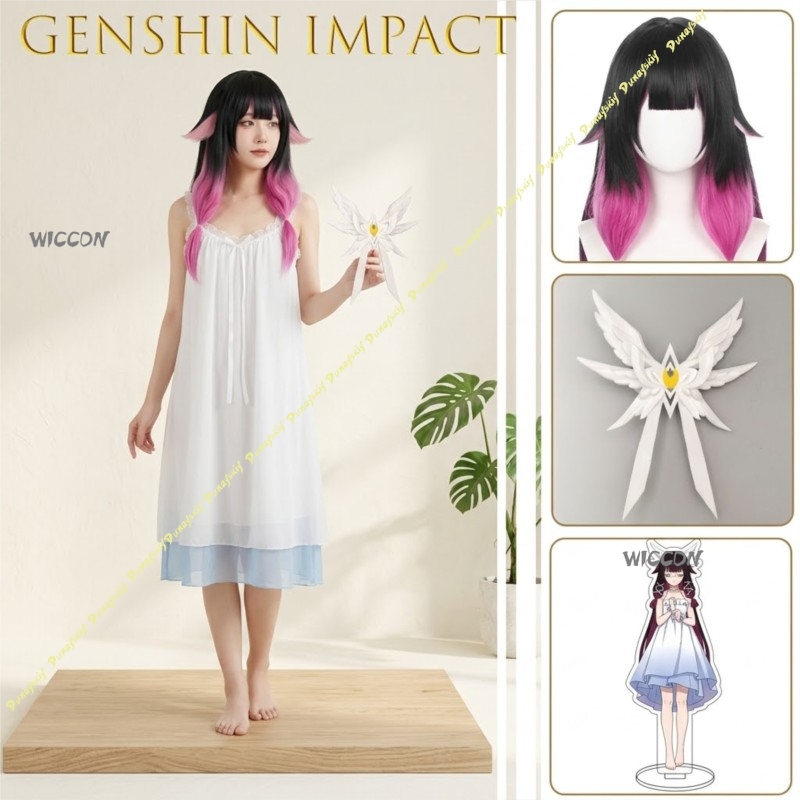 Anime Cosplay Eyes - Genshin Impact Columbina Damselette Loungewear Cosplay