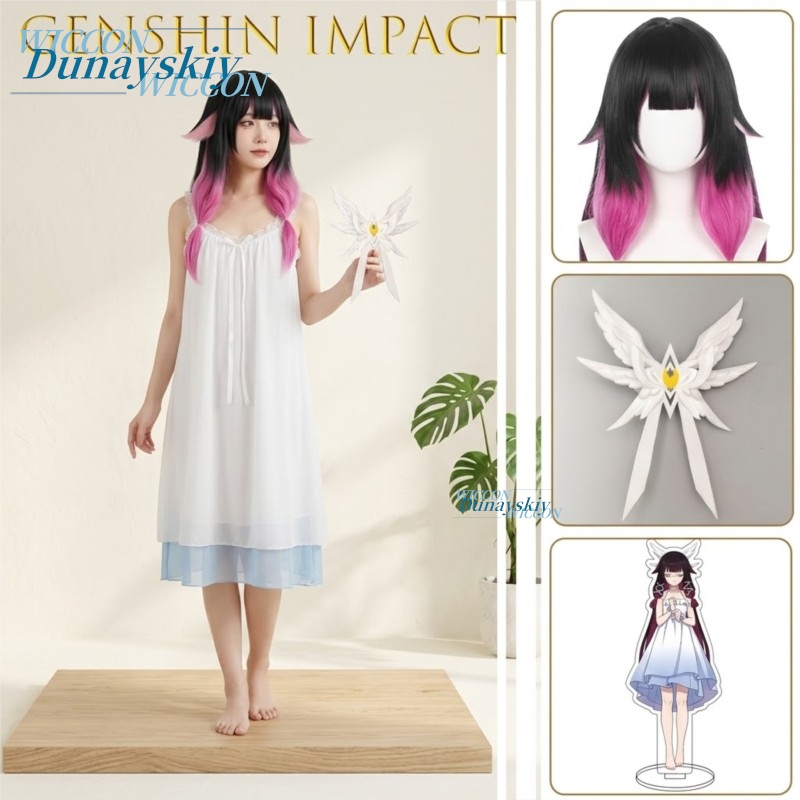 Anime Cosplay Eyes - Genshin Impact Columbina Damselette Loungewear Cosplay