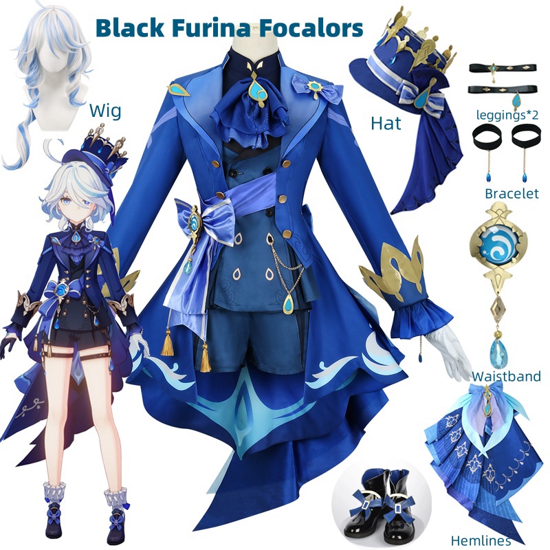 Furina Cosplay Costume Wig Hai - đánh giá và giá Violet Evergarden Dress