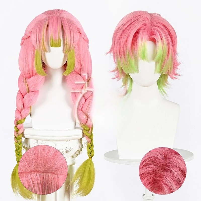 Kanroji Mitsuri Cosplay Wig Pi - đánh giá và giá Cosplay Anime Pink Hair