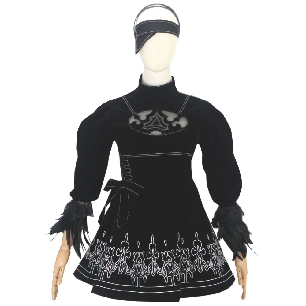 8PCS anime 2B Cosplay Costume  - đánh giá và giá Anime Cosplay Eyes
