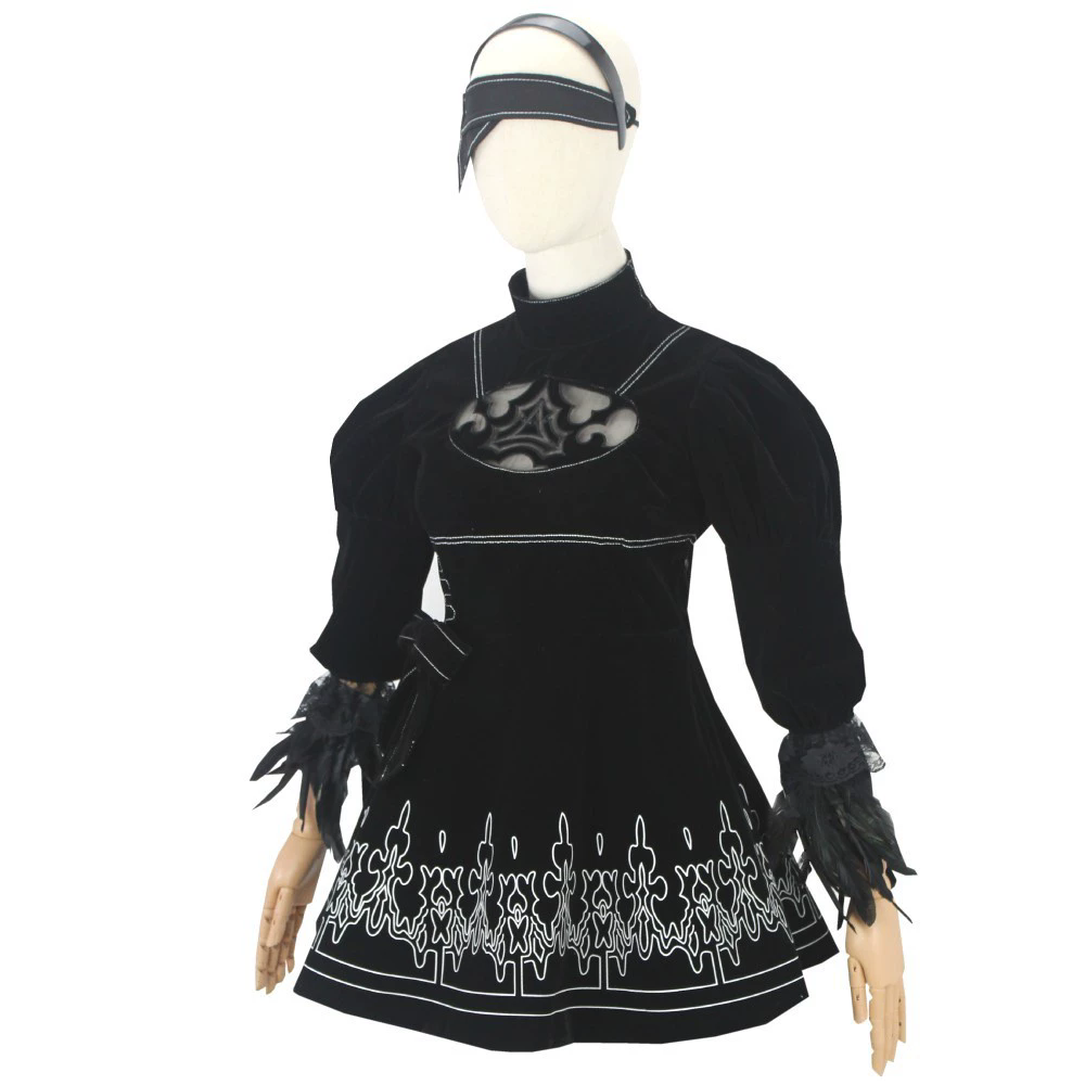 8PCS anime 2B Cosplay Costume  - đánh giá và giá Anime Cosplay Eyes